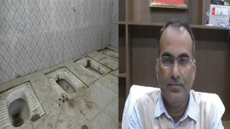 बहराइच में अनोखा शौचालय, एक ही कमरे में लगवा दिया चार सीट, ग्राम प्रधान और सचिव को नोटिस जारी