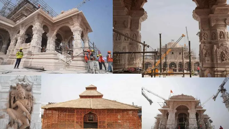 अयोध्या: श्रीराम जन्मभूमि तीर्थ क्षेत्र ट्रस्ट ने जारी की मंदिर निर्माण की तस्वीरें