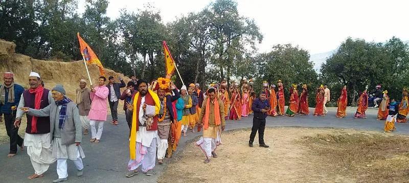 भीमताल: शिव महापुराण कथा ज्ञान यज्ञ का आयोजन, भव्य कलश यात्रा निकाली