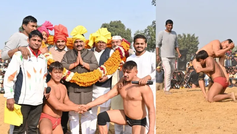 बाराबंकी: पानीपत के सचिन को सहारनपुर के ओमकार पहलवान ने किया पराजित