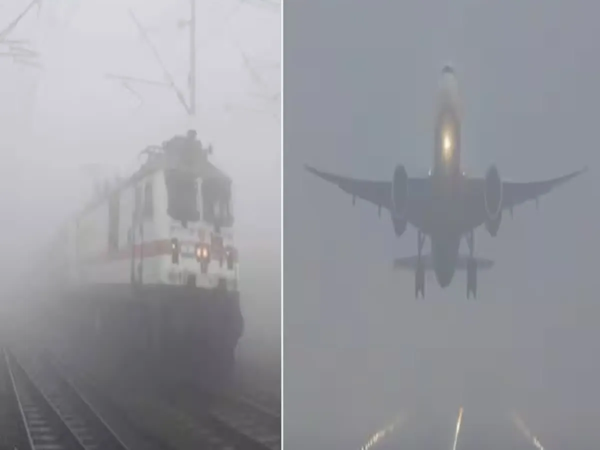 हवाई, ट्रेन संचालन पर कोहरे का ब्रेक,पब्लिक ट्रांसपोर्ट सेवा बेपटरी,कई घंटे विलंब रही वीवीआईपी ट्रेनें,विमानें