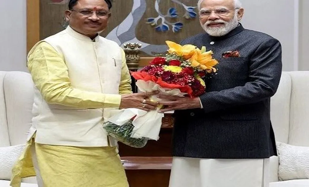 छत्तीसगढ़ के मुख्यमंत्री विष्णु देव साय ने पीएम मोदी से की मुलाकात, राज्य मंत्रिमंडल के गठन पर हुई चर्चा 