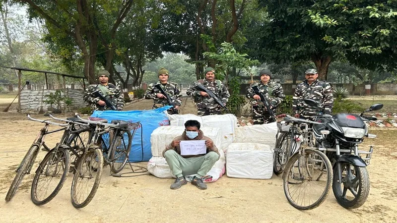 बहराइच: बिना कस्टम के ले जा रहे सामान को एसएसबी ने पकड़ा, एक गिरफ्तार