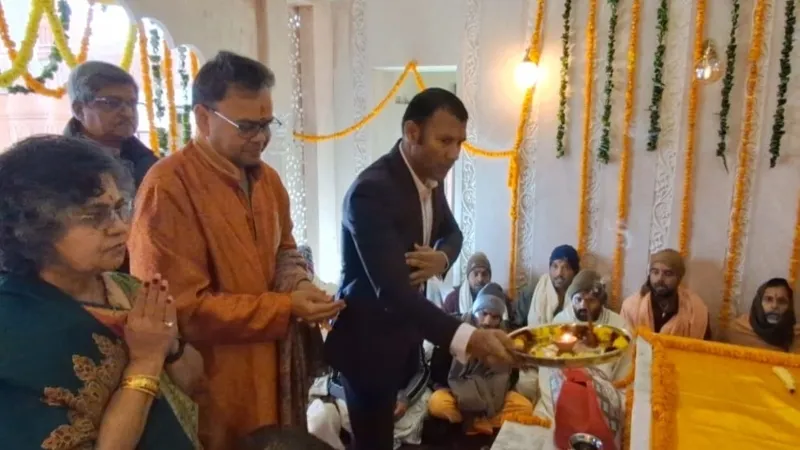 अयोध्या राम मंदिर के प्रतिरूप में हुआ सांकेतिक पूजन