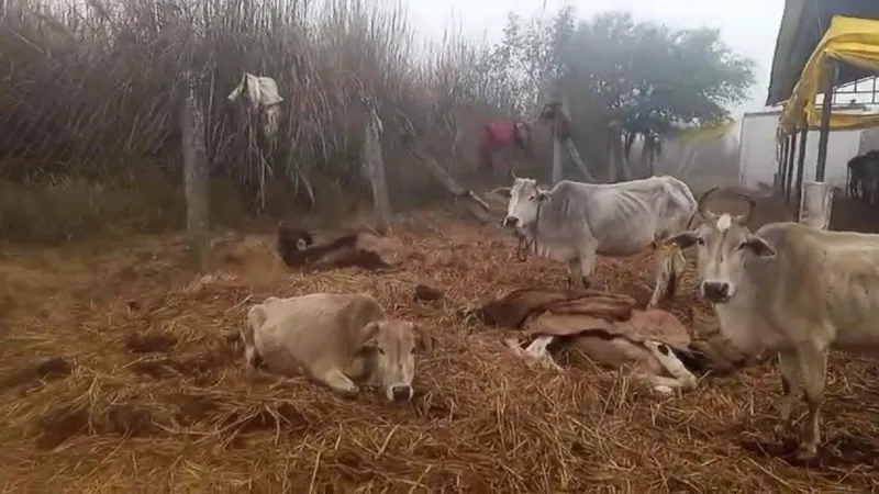 अमेठी : गौशालाओं में ठंड और भूख से तड़पकर मर रहे गोवंश