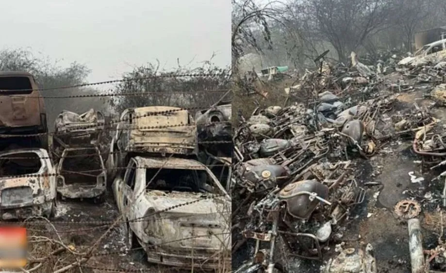 वजीराबाद स्थित दिल्ली पुलिस के मालखाने में लगी आग, 450 वाहन जलकर खाक 