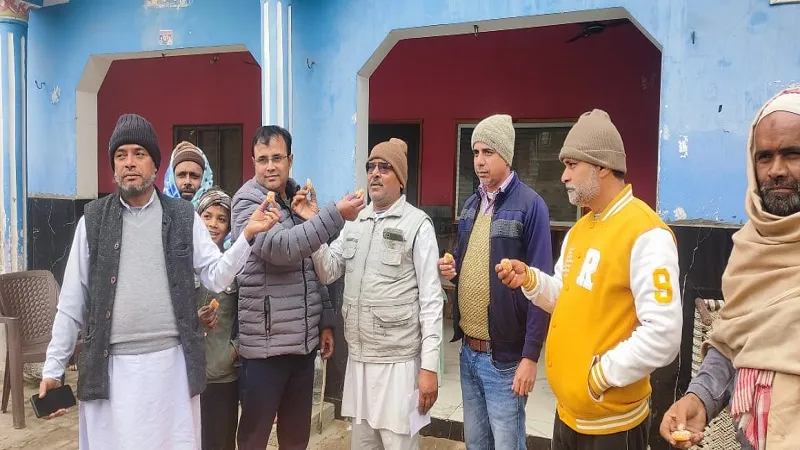 अमरोहा : मोहम्मद शमी को अर्जुन अवार्ड मिलने पर गांव में मनाया जश्न