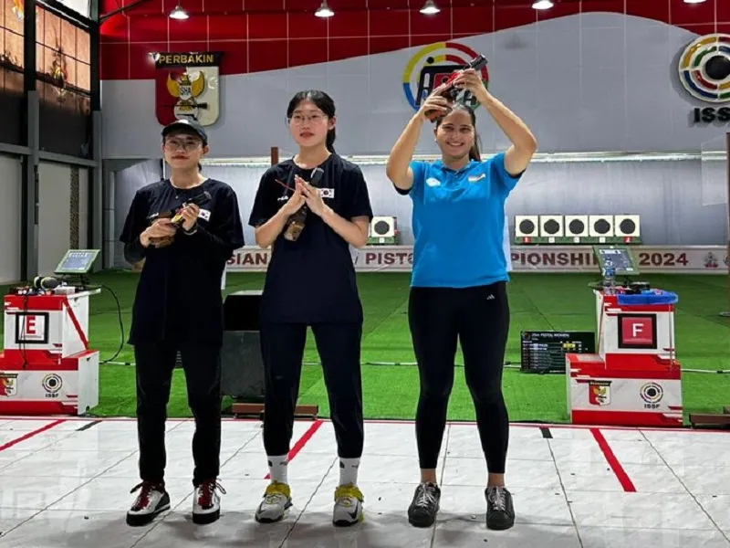 Asian Shooting Championships 2024 : रिदम सांगवान ने पेरिस ओलंपिक में भारत के लिए निशानेबाजी में 16वां कोटा हासिल किया