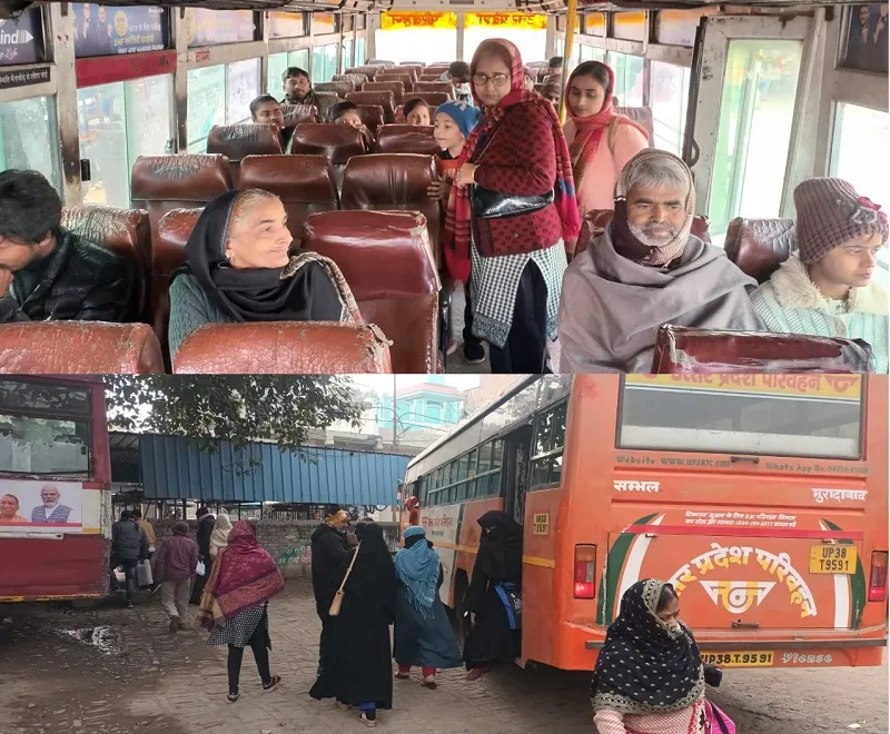 संभल में रोडवेज की अनुबंधित बसों का संचालन शुरू, यात्रियों को मिली राहत