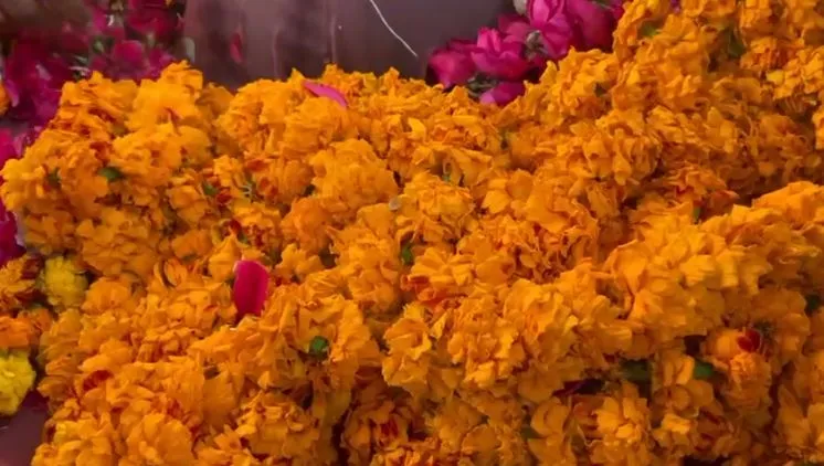 बरेली: प्राण प्रतिष्ठा से पहले ही बाजार में कम पड़ गए फूल, दोगुने दाम पर बिके