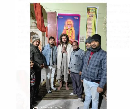 बदायूं: पैदल यात्रा करते हुए बिल्सी पहुंचे स्विट्जरलैंड निवासी राम भक्त अहिंसक, हिमाचल से आरंभ किए यात्रा