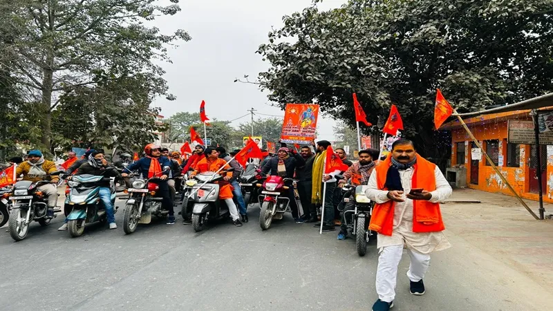 बहराइच: राम भक्तों ने निकाली बाइक रैली, शहर और नगर का भ्रमण कर लगाए जयकारे