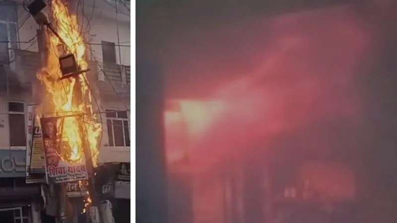 Kanpur में दो जगह आग लगने से मचा हड़कंप... संकरी गली होने से नहीं पहुंच सकी दमकल, सामान जलकर खाक