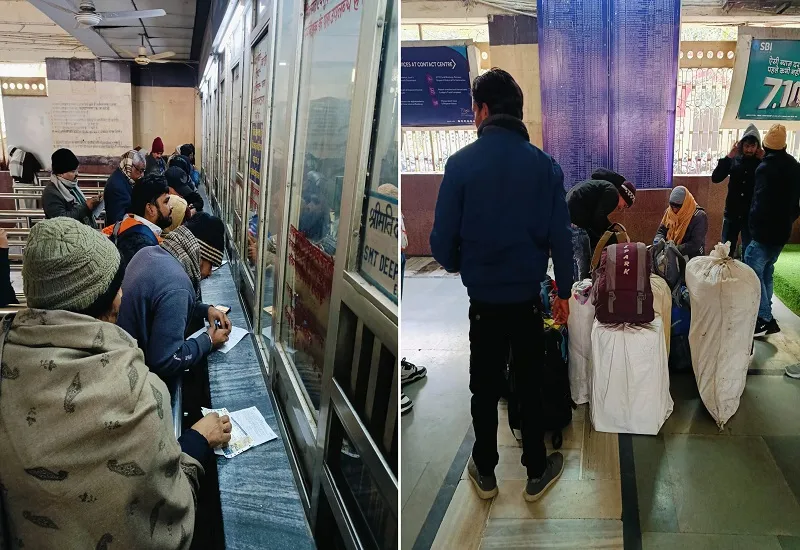 मुरादाबाद : स्पेशल ट्रेन के इंतजार में सवा घंटे से बैठे हैं यात्री, किराया भी अधिक