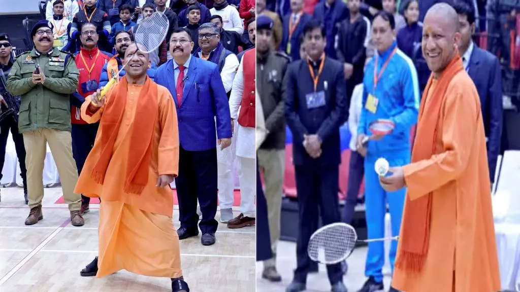 बरेली:  सीएम योगी ने जब लगाए बैडमिंटन के शॉट पर शॉट, देखने वालों की निगाहें टिकी रह गई