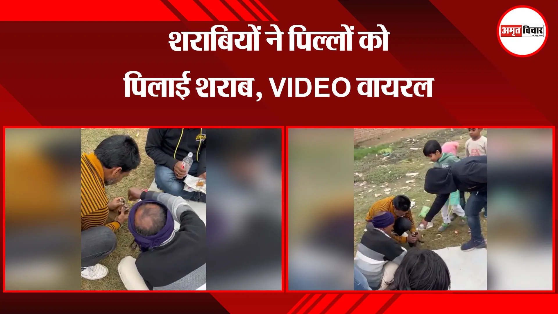 बरेली: शराबियों ने पिल्लों को पिलाई शराब, VIDEO वायरल