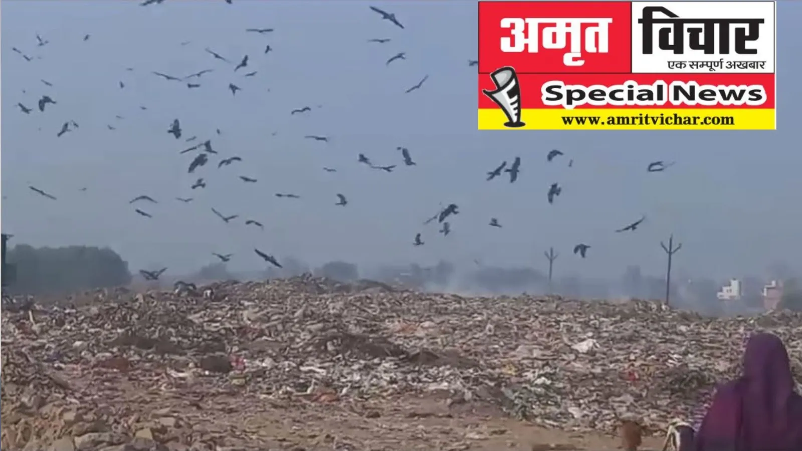 शाहजहांपुर: अधूरा पड़ा वेस्ट मैनेजमेंट प्लांट, आग लगाकर हल्का किया जा रहा कूड़े का बोझ