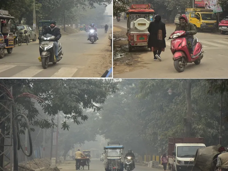मुरादाबाद : घने कोहरे से दृश्यता 15 मीटर से कम, चार डिग्री पर न्यूनतम तापमान