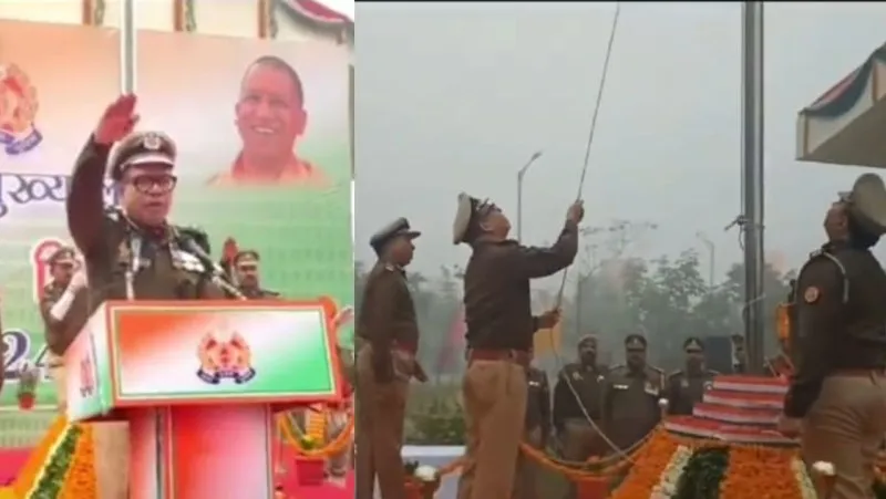 लखनऊ: 75वें गणतंत्र दिवस पर यूपी डीजीपी विजय कुमार ने फहराया तिरंगा, पुलिस अधिकारियों को दिलाया संकल्प