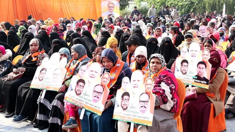 लखनऊ BJP के 'शुक्रिया मोदी भाईजान' अभियान की हुई शुरुआत (4)