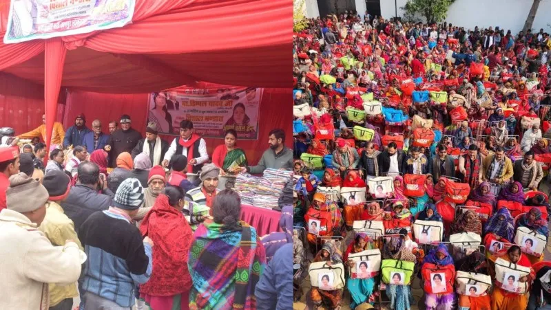 लखनऊ डिंपल यादव के जन्मदिन पर भंडारे का आयोजन (2)