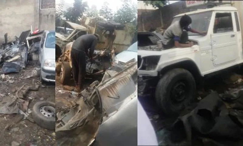 हल्द्वानी: नाम ओल्ड मोटर पार्ट्स का, काम वाहन काटने का