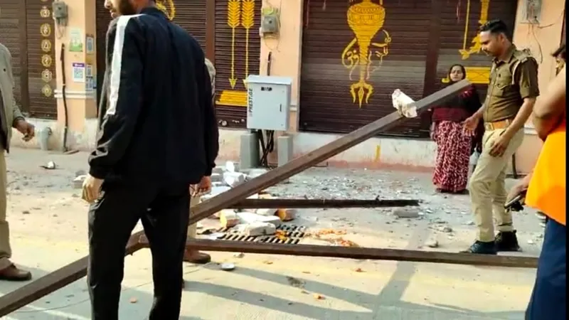 अयोध्या: भक्ति पथ पर बाउंड्री के साथ भरभरा कर गिरी फैंसी लाइट, एक घायल 