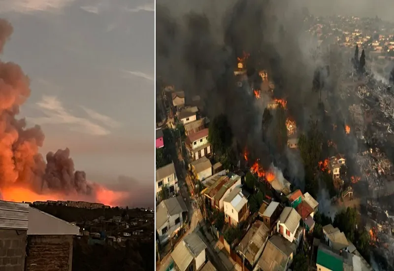Chile: चिली में जंगल की आग ने मचाई तबाही, अबतक 131 लोगों की मौत...1600 बेघर 