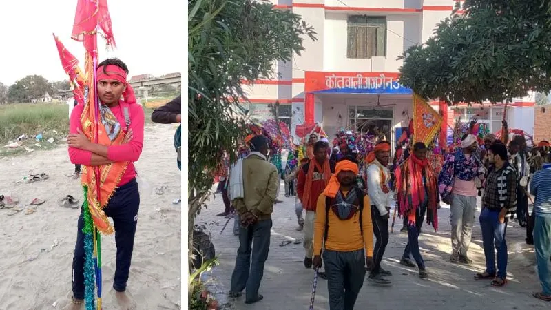 Unnao: डंपर की टक्कर से कांवरियां की मौत...साथियों ने अजगैन कोतवाली में मुआवजे की मांग को लेकर किया हंगामा