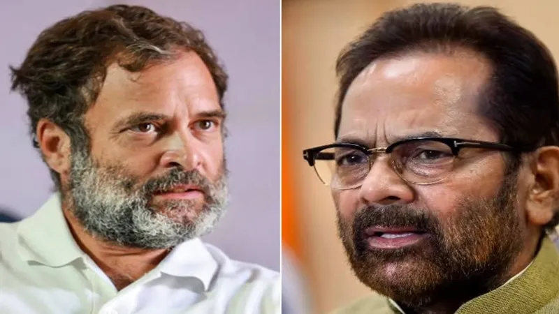 ‘रूम में टोपी, रोड पर तिलक’ की सेक्युलर सियासी सूत्रधार है कांग्रेस, नकवी ने राहुल गांधी पर कसा तंज  