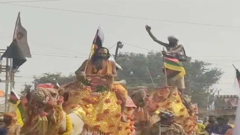 पंचकोसी परिक्रमा का दूसरा दिन: प्रयागराज में साधु-संतों ने गाजे-बाजे के साथ निकाली भव्य शोभायात्रा, देखने को उमड़ी भीड़