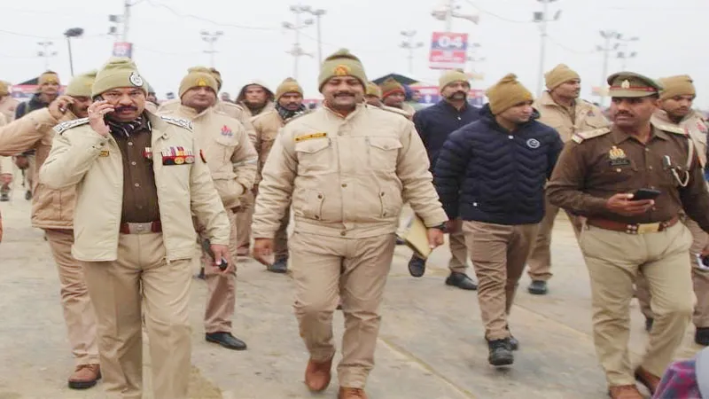 प्रयागराज: मौनी अमावस्या स्नान पर्व से पहले डीआईजी ने लिया जायजा, बढ़ाई सुरक्षा