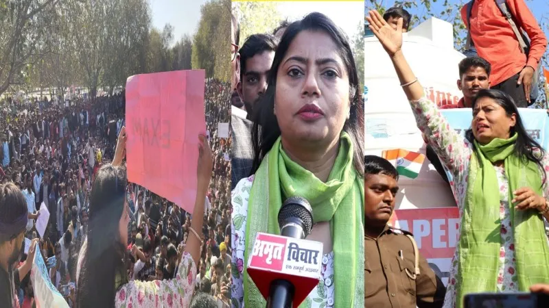 लखनऊ: यूपी सिपाही भर्ती पेपर लीक के प्रदर्शन में पहुंचीं सपा विधायक पल्लवी पटेल, योगी सरकार पर बोला हमला