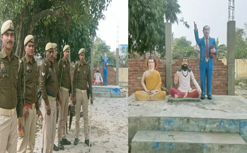 Lakhimpur Kheri News: पैंकीपुर में अराजक तत्वों ने खंडित की भगवान बुद्ध की प्रतिमा, गांव में पीएसी तैनात