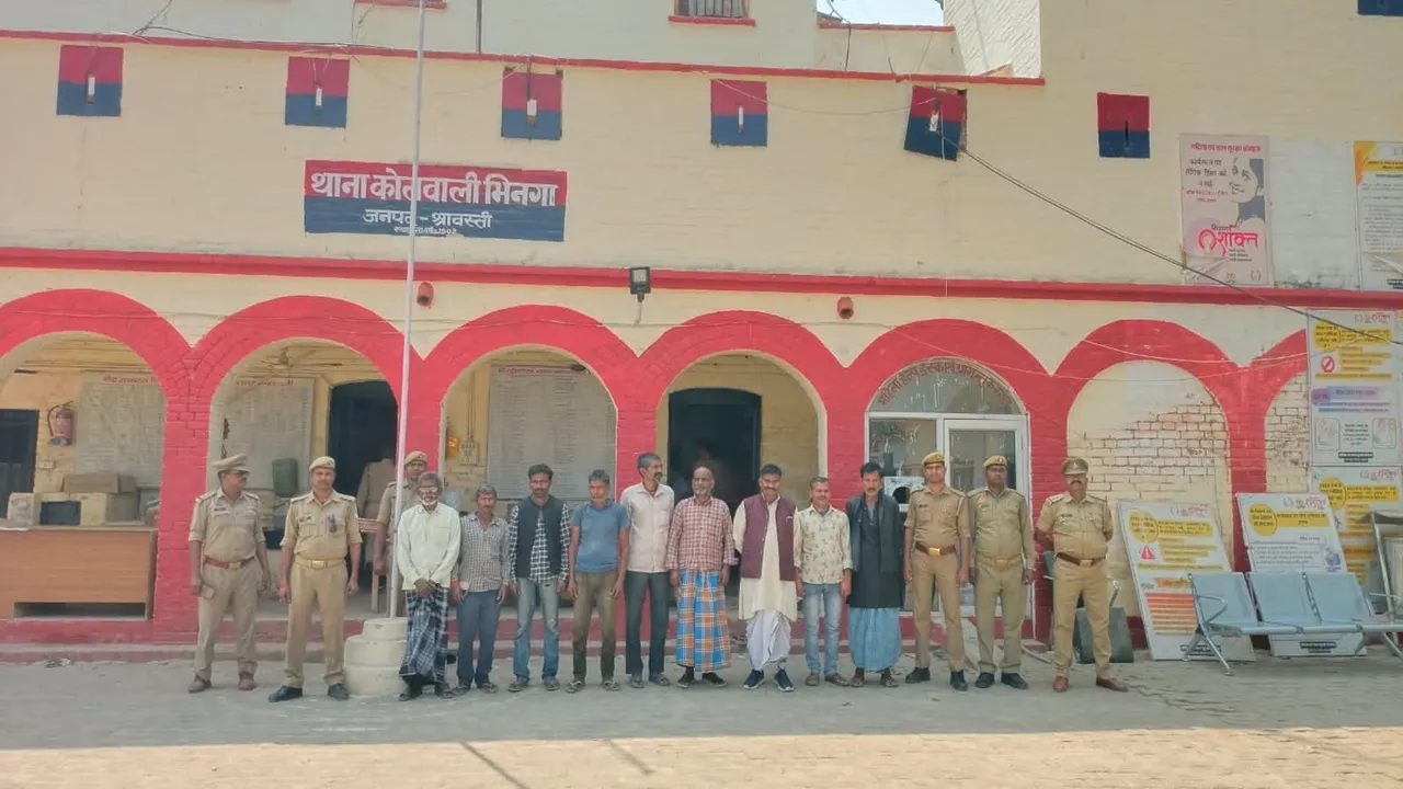 श्रावस्ती पुलिस की बड़ी कार्रवाई, 35 वारंटियों को गिरफ्तार कर भेजा जेल