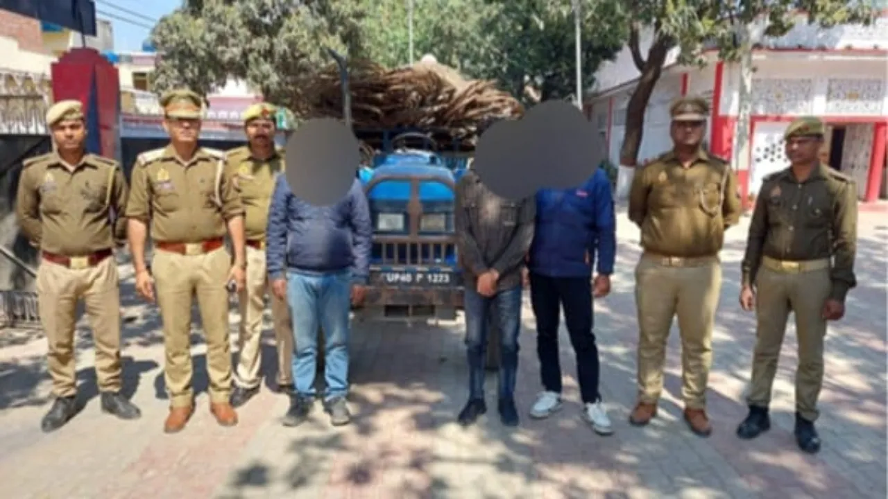 बहराइच में चोरी का 45 क्विंटल सरिया बरामद, तीन गिरफ्तार-चौकीदार ही निकला चोरों का मददगार 