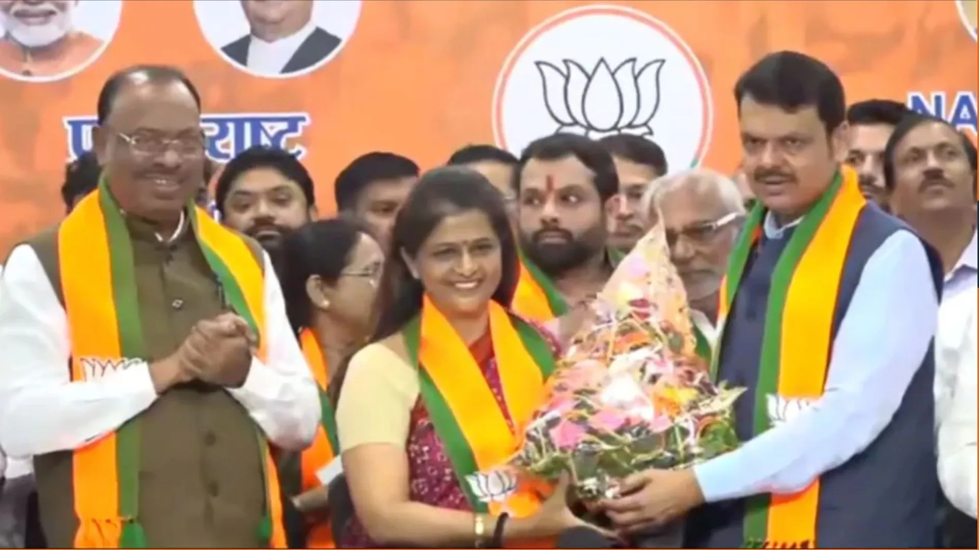 महाराष्ट्र में कांग्रेस को झटका, पूर्व केंद्रीय मंत्री शिवराज पाटिल की पुत्रवधू भाजपा में शामिल 