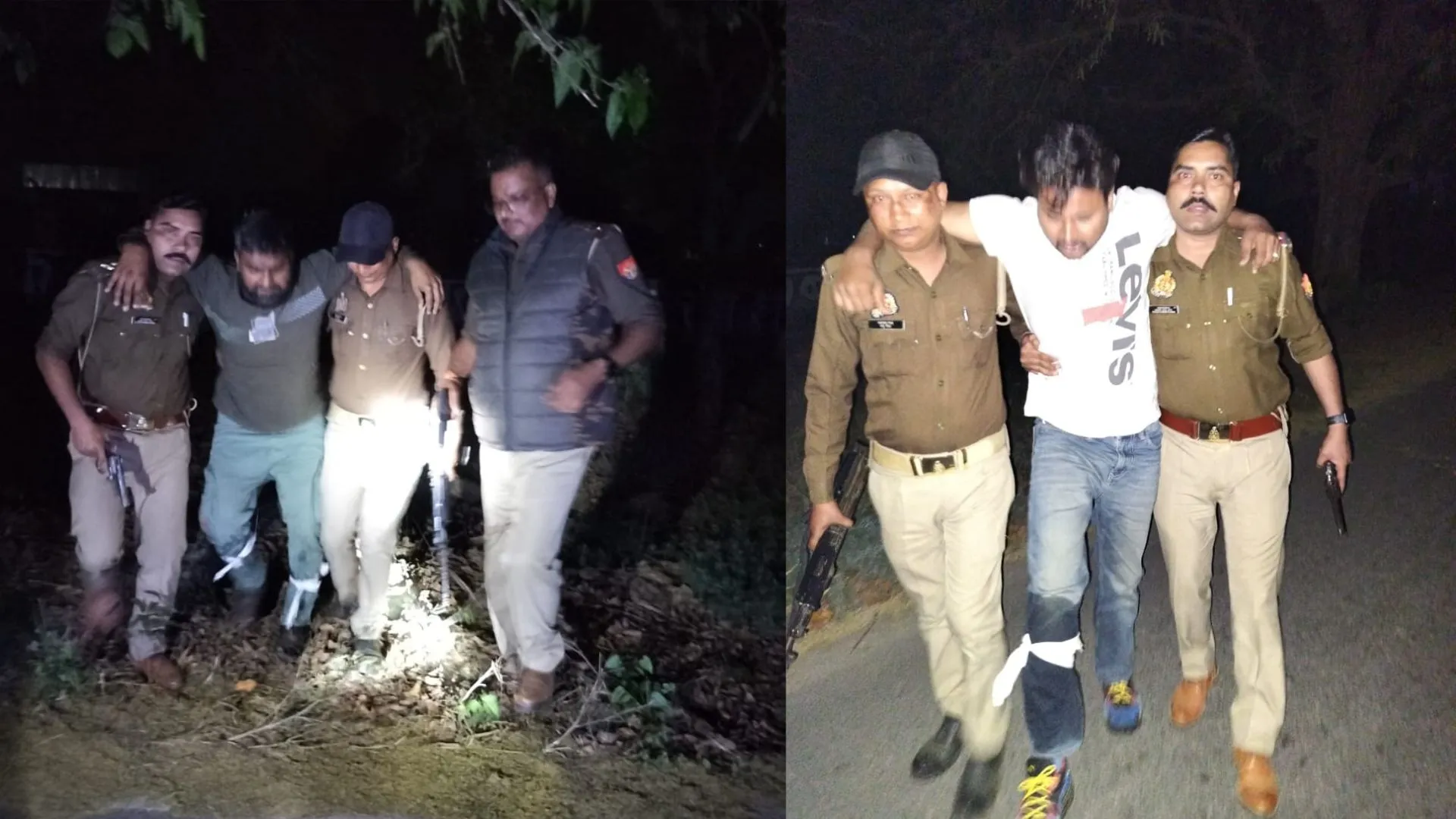 पीलीभीत: 40 लाख की डकैती...मेरठ और रामपुर के निकले बदमाश, मुठभेड़ में दो गिरफ्तार