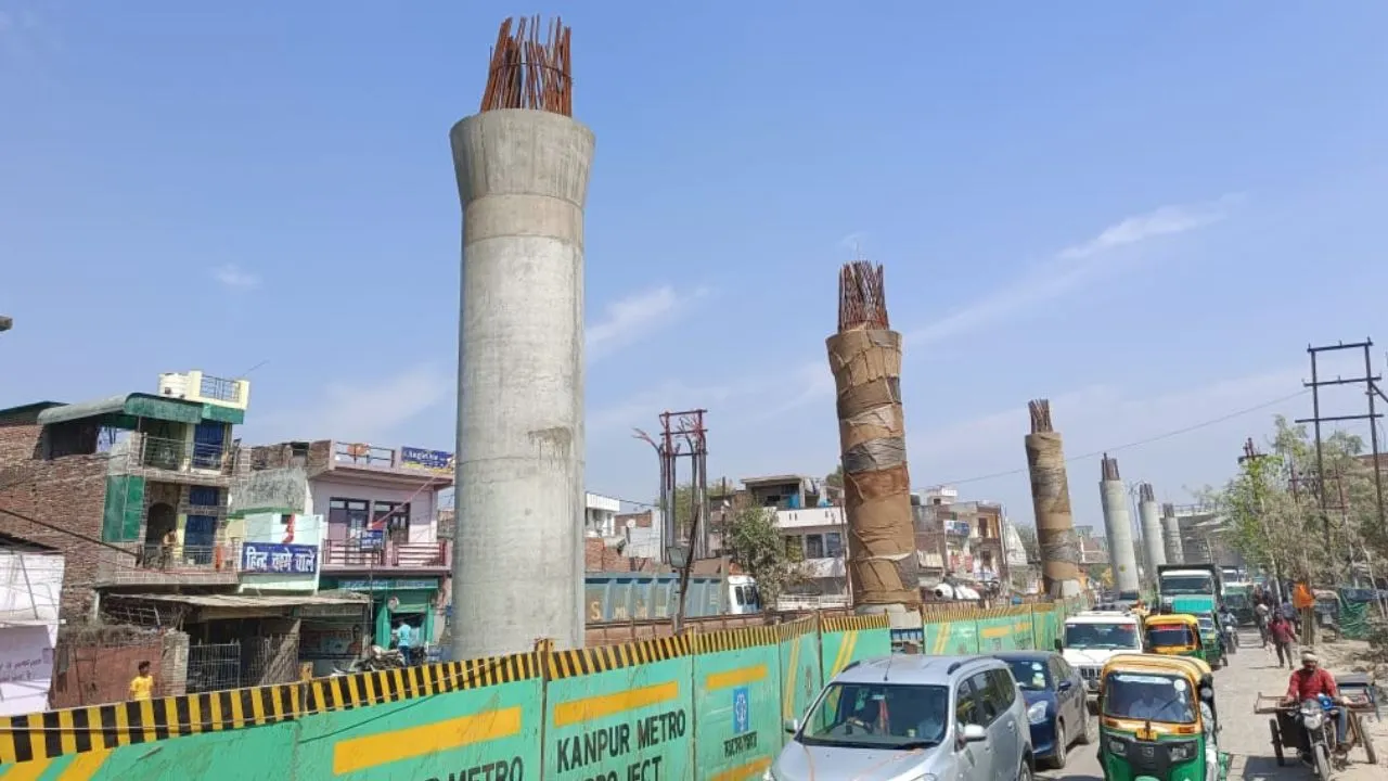 Kanpur: बौद्ध नगर स्टेशन के पास मेट्रो का आखिरी पिलर्स भी तैयार...यूपीएमआरसी के प्रबंध निदेशक ने कही ये बात