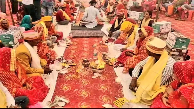मुख्यमंत्री सामूहिक विवाह योजना: एक दूजे के हुए 157 जोड़े, खाईं साथ जीने मरने की कसमें!
