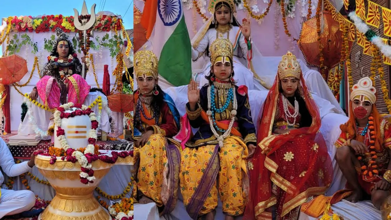 बहराइच: बच्चों ने निकाली शोभा यात्रा, झांकियों ने मोहा मन