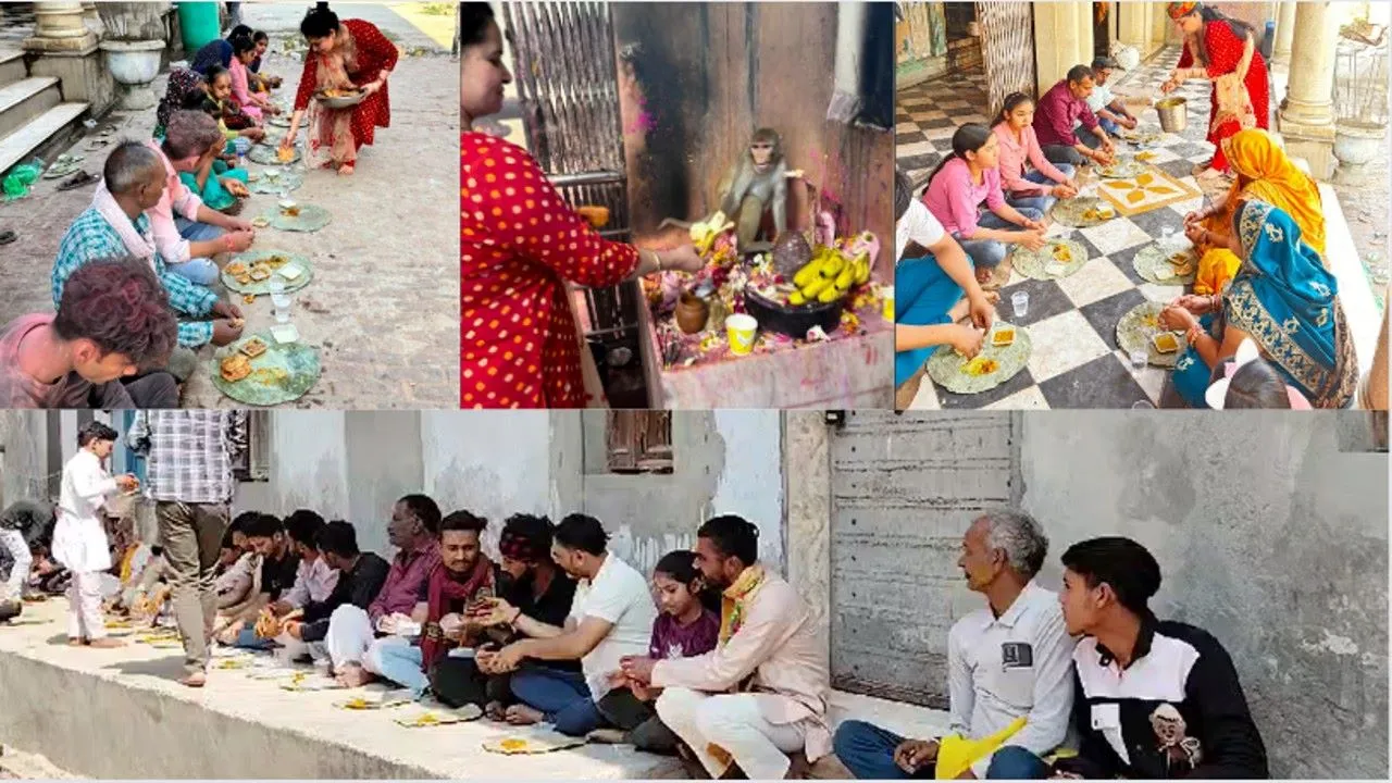 लखनऊ: राधारानी के धाम में हुआ भंडारा, प्रसाद ग्रहण करने को लगा श्रद्धालुओं का तांता