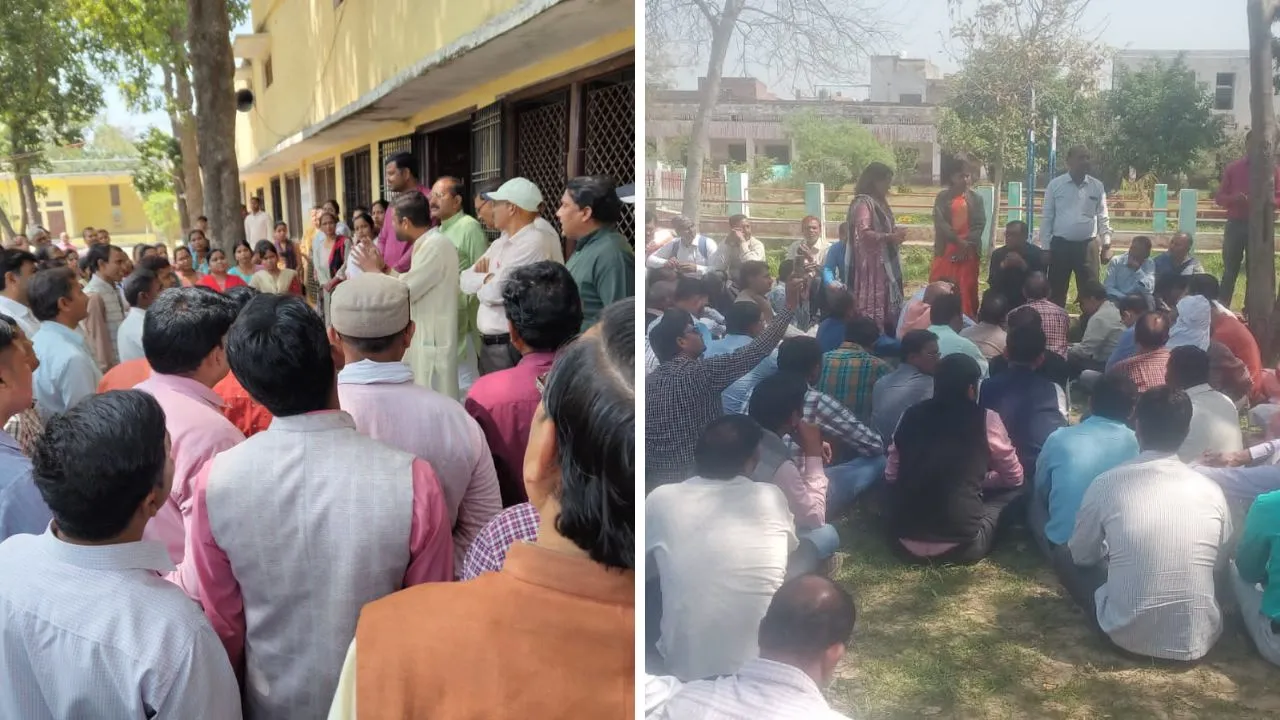 Auraiya: शिक्षक की हत्या के विरोध में मूल्यांकन का बहिष्कार; शिक्षकों ने एक करोड़ मुआवजा देने की रखी मांग -जानें मामला