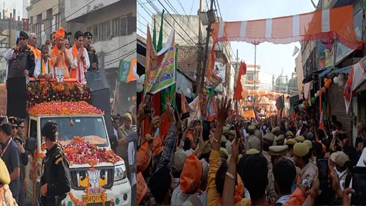 सहारनपुर में मुख्यमंत्री योगी ने किया रोड शो, मिला भारी जनसमर्थन, जमकर लगे योगी-योगी के नारे