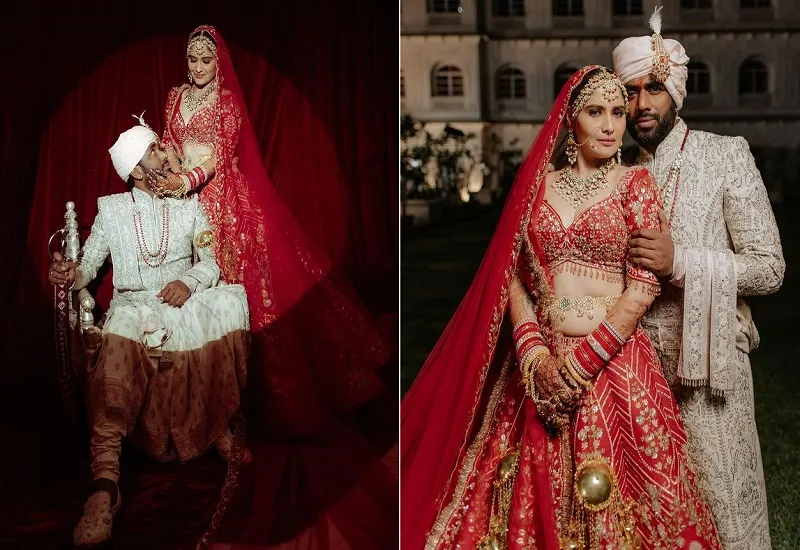 Arti Singh Wedding Photos : सुर्ख लाल जोड़े में छाया आरती सिंह का ब्राइडल लुक, दूल्हे संग दिए रोमांटिक पोज...क्या आपने तस्वीरें देखी?