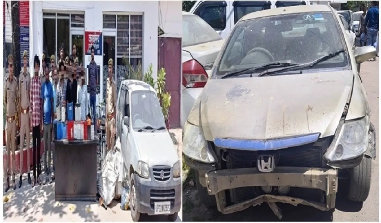 पलक झपकते ही गाड़ियों को उड़ा ले जाने वाले गैंग के मास्टर माइंड सहित छह मैंबर गिरफ्तार 