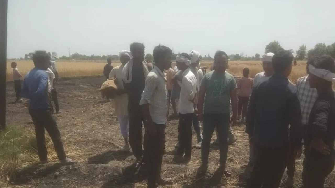 Kannauj Fire: खेत में लगी आग, 10 बीघा गेहूं की फसल हुई राख, फायर बिग्रेड ने पाया काबू