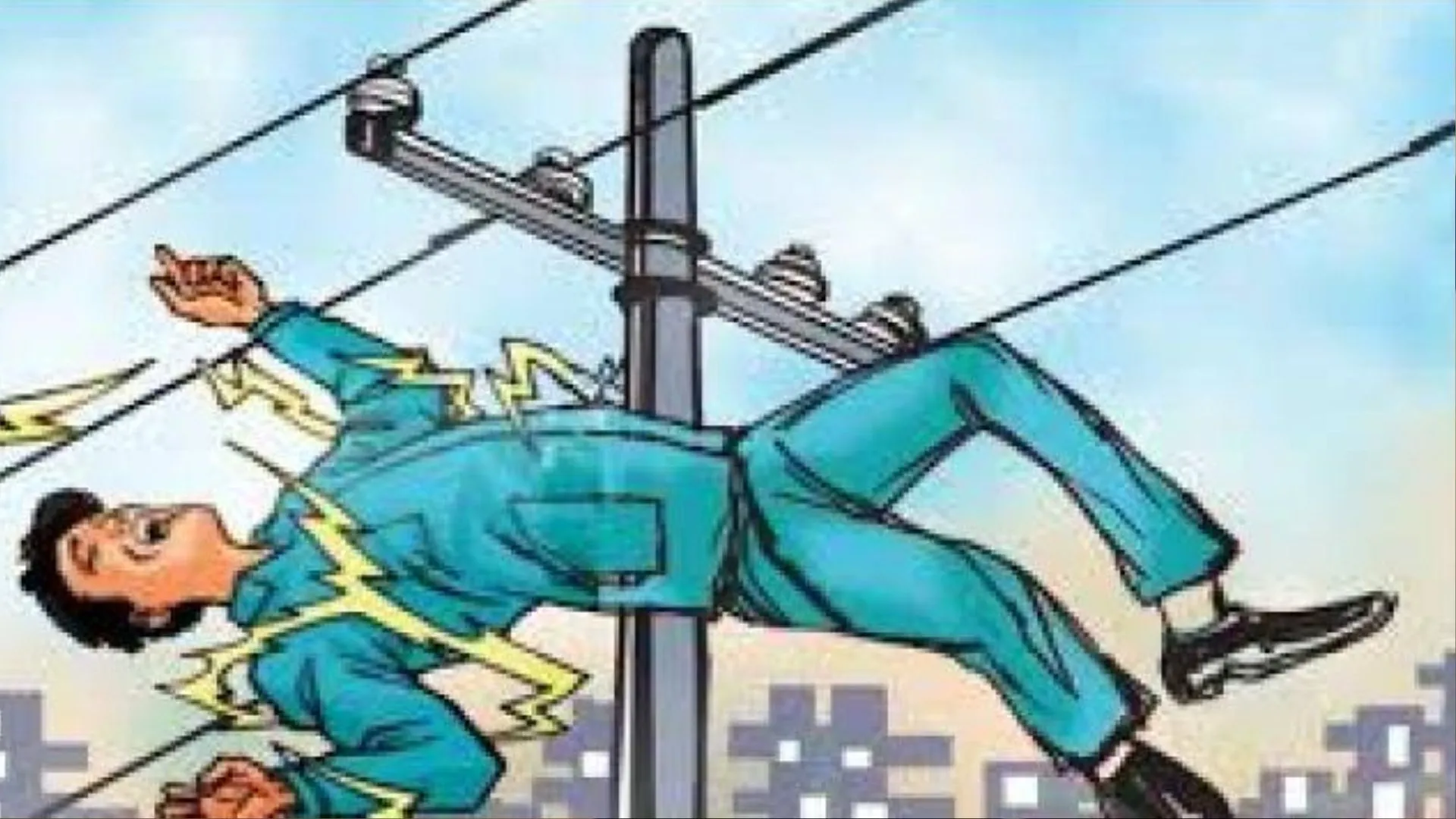 शाहजहांपुर: खंभे पर काम कर रहे लाइनमैन को लगा करंट, झुलसकर गिरा नीचे...मौत