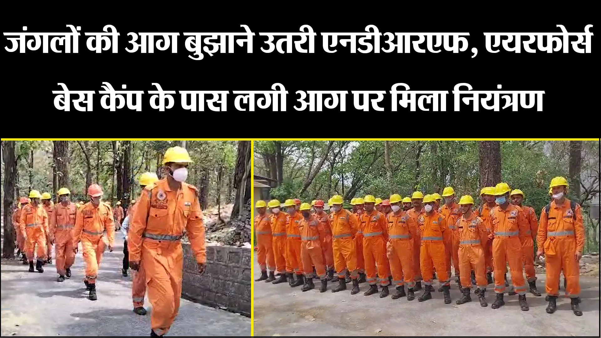 हल्द्वानी: जंगलों की आग बुझाने उतरी एनडीआरएफ, एयरफोर्स बेस कैंप के पास लगी आग पर मिला नियंत्रण 