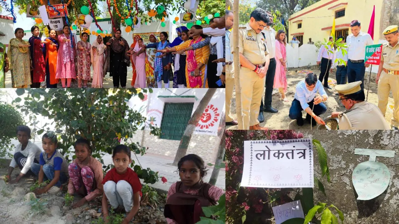 बाराबंकी: विश्व पृथ्वी दिवस पर 1701 पोलिंग बूथों पर लगाये गए 2024 लोकतंत्र वृक्ष, पर्यावरण बचाने और वोट देने की दिलाई गई शपथ
